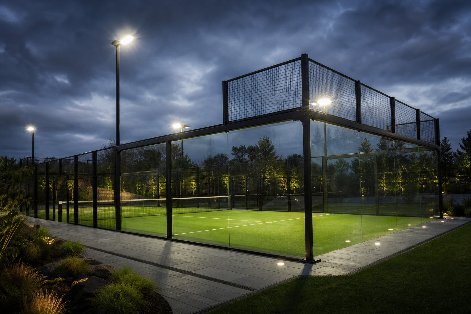 Padel court construction in Chelmsford