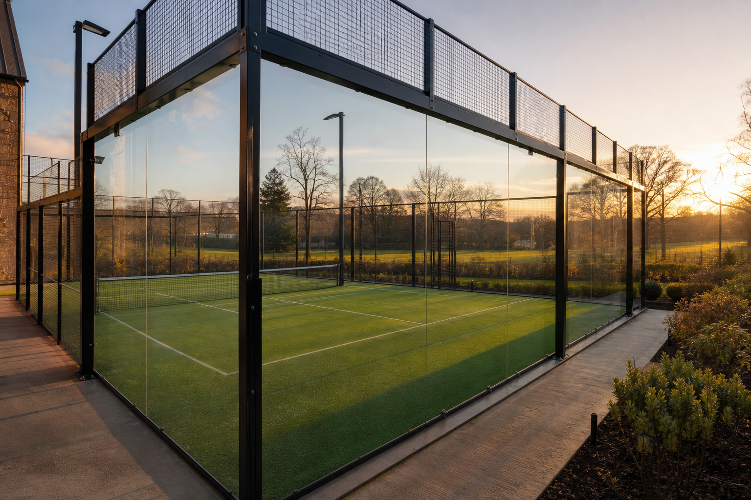 Padel court construction in Colchester