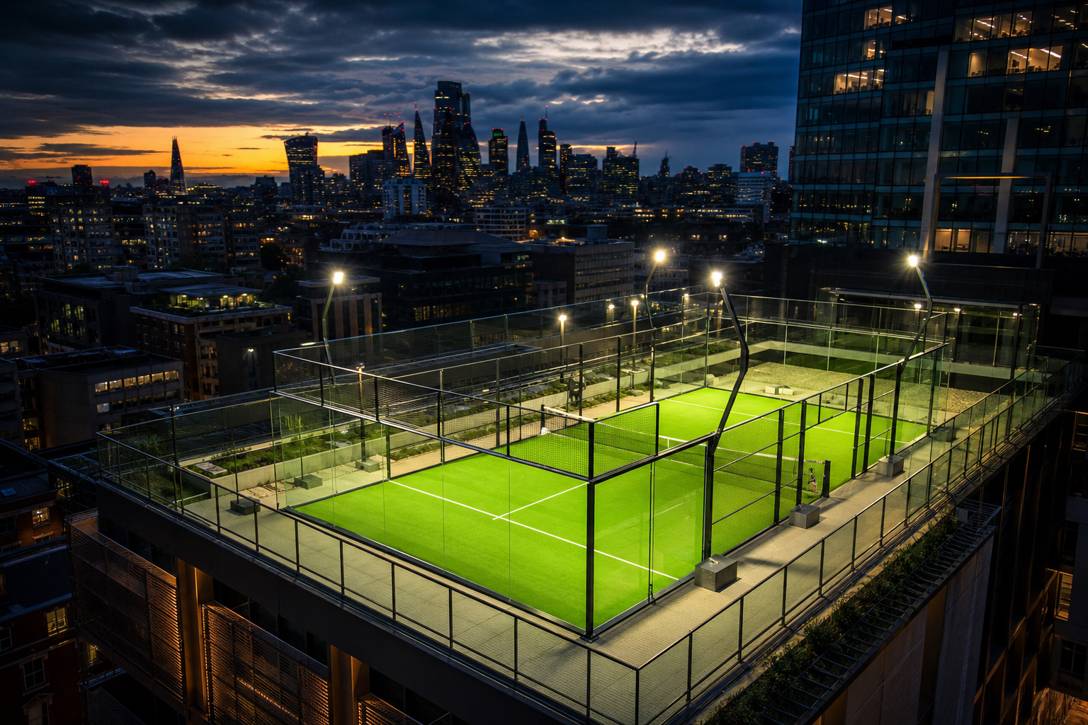 Padel court construction in London