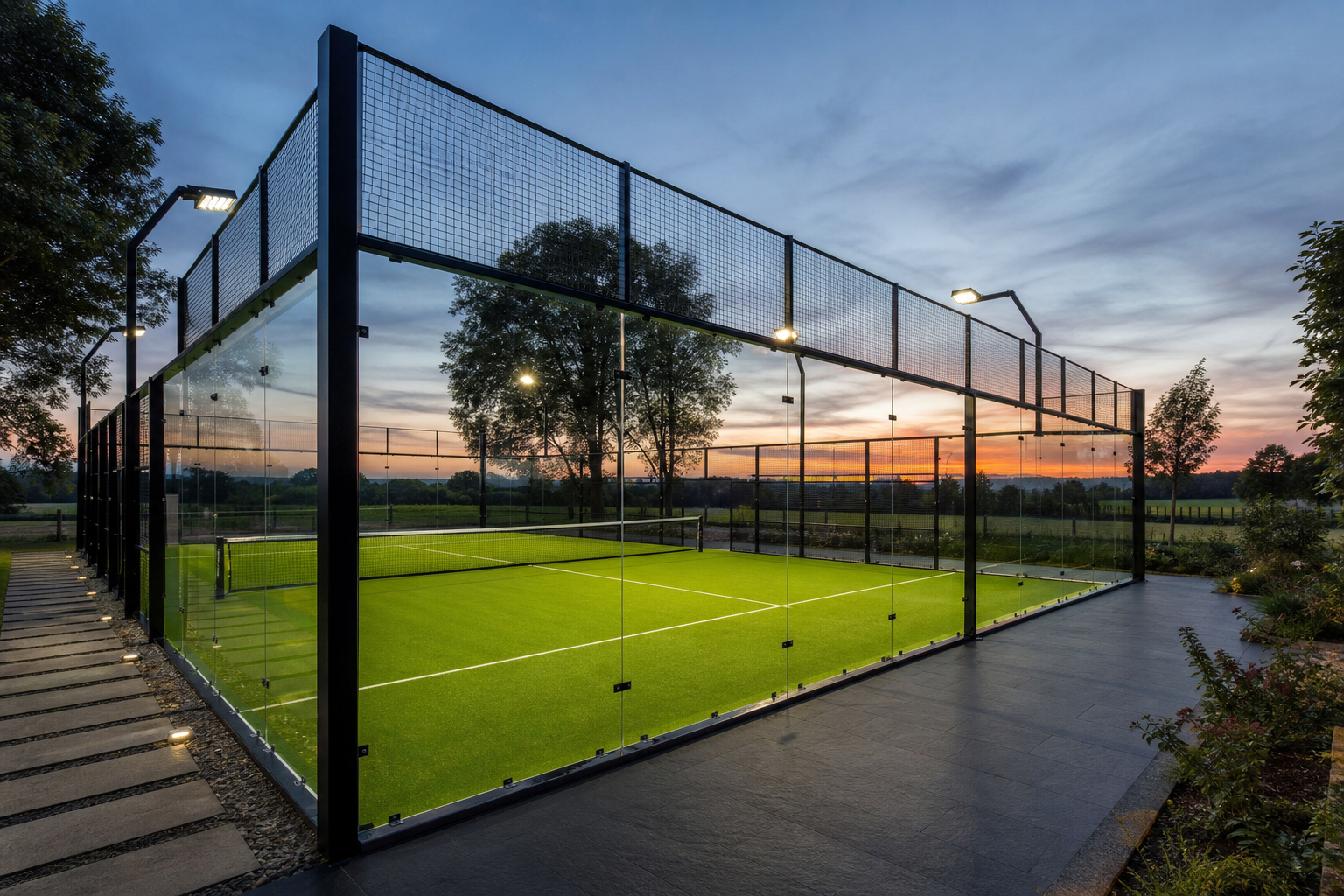 Padel court construction in Maidstone