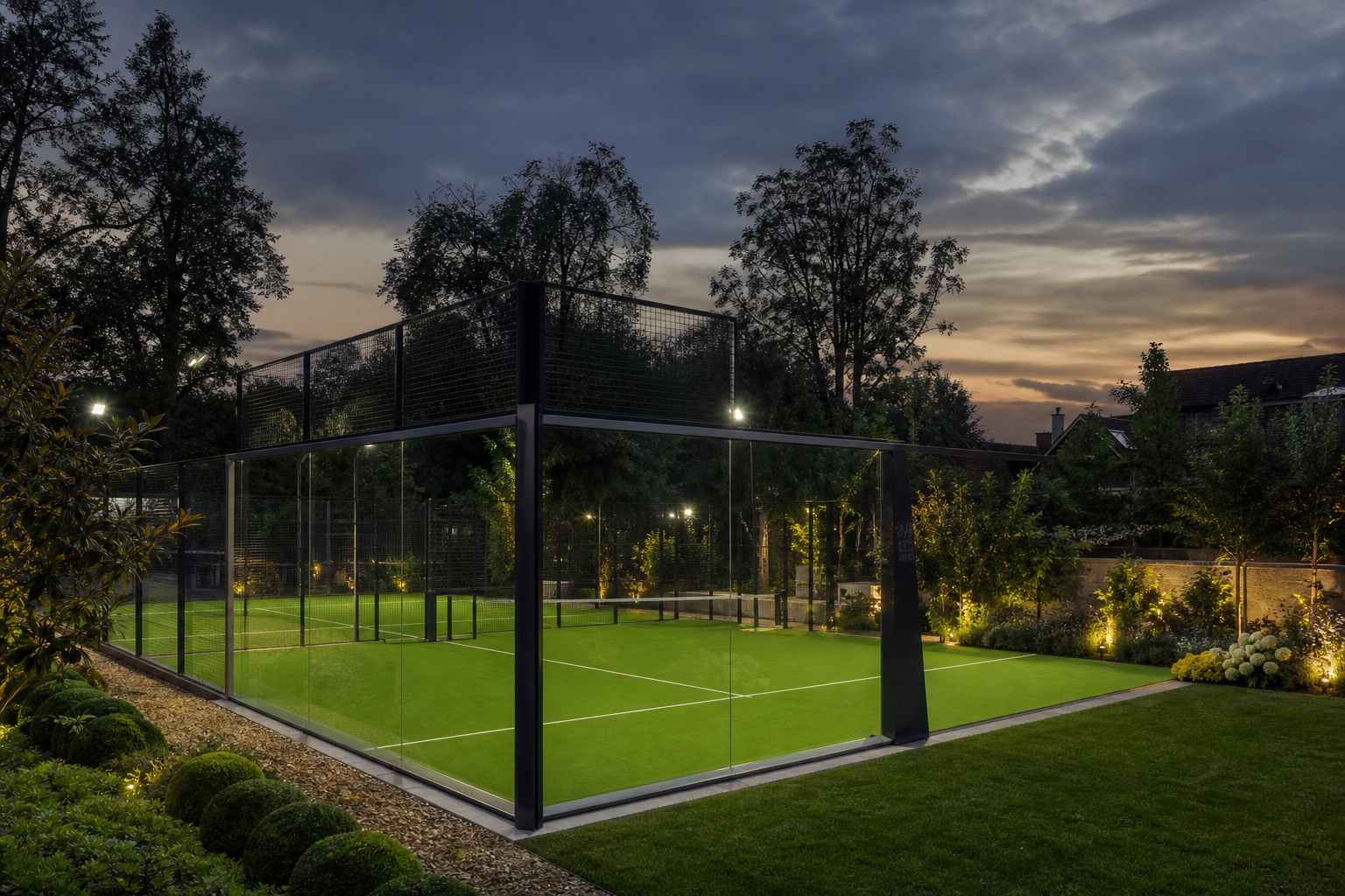 Padel court construction in Richmond