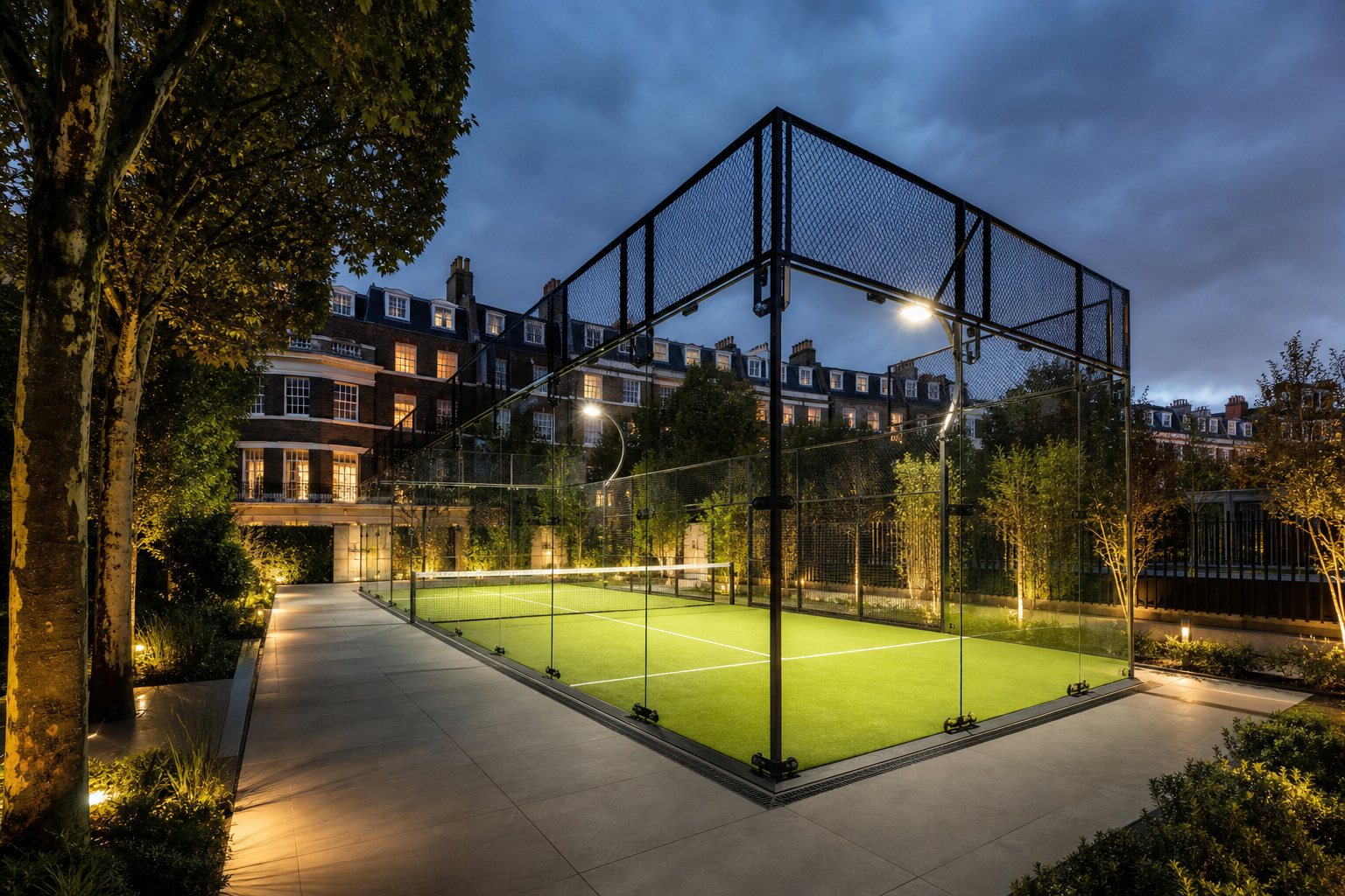 Padel court construction in Westminster