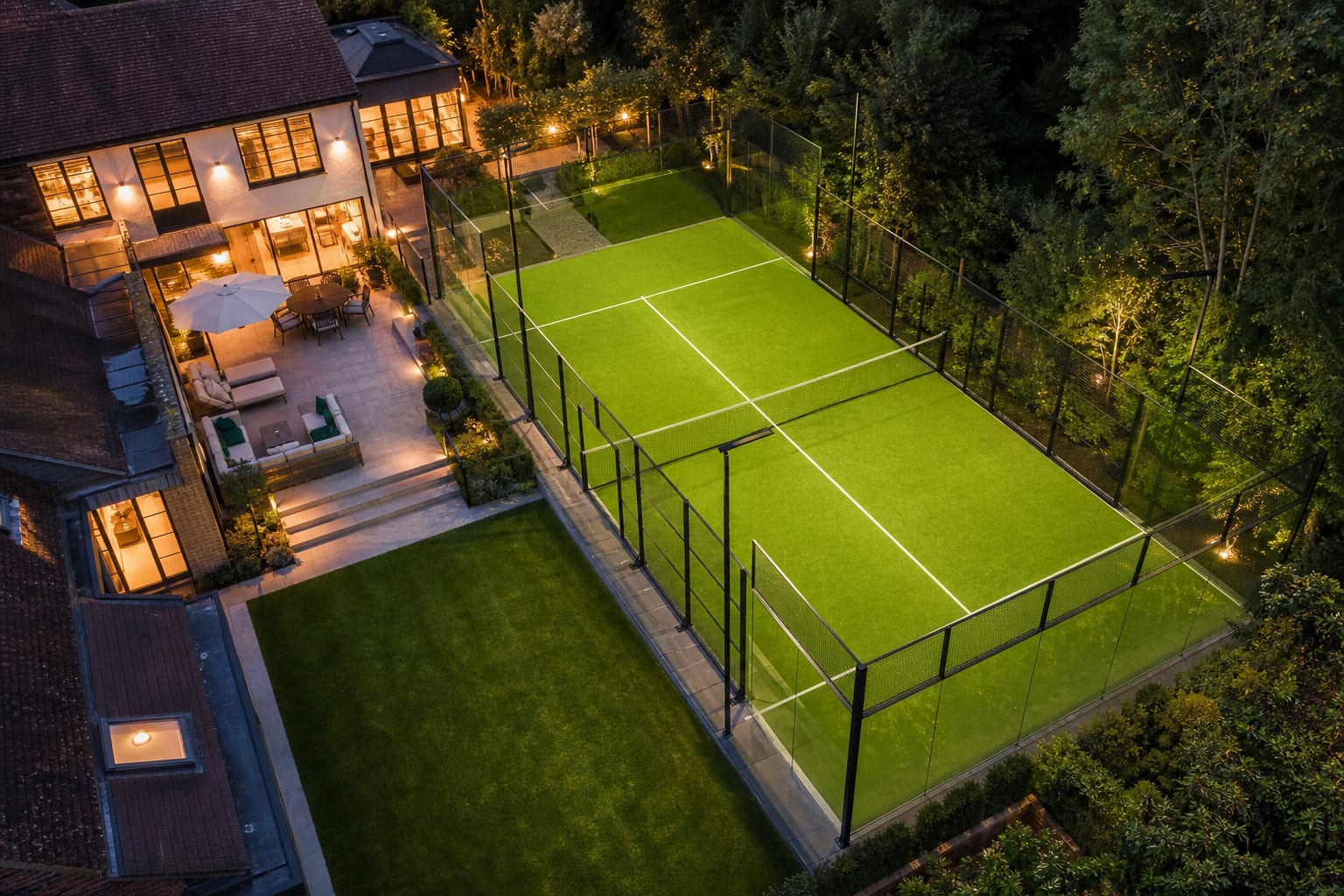Garden Padel Courts in detail — Padel Construction UK