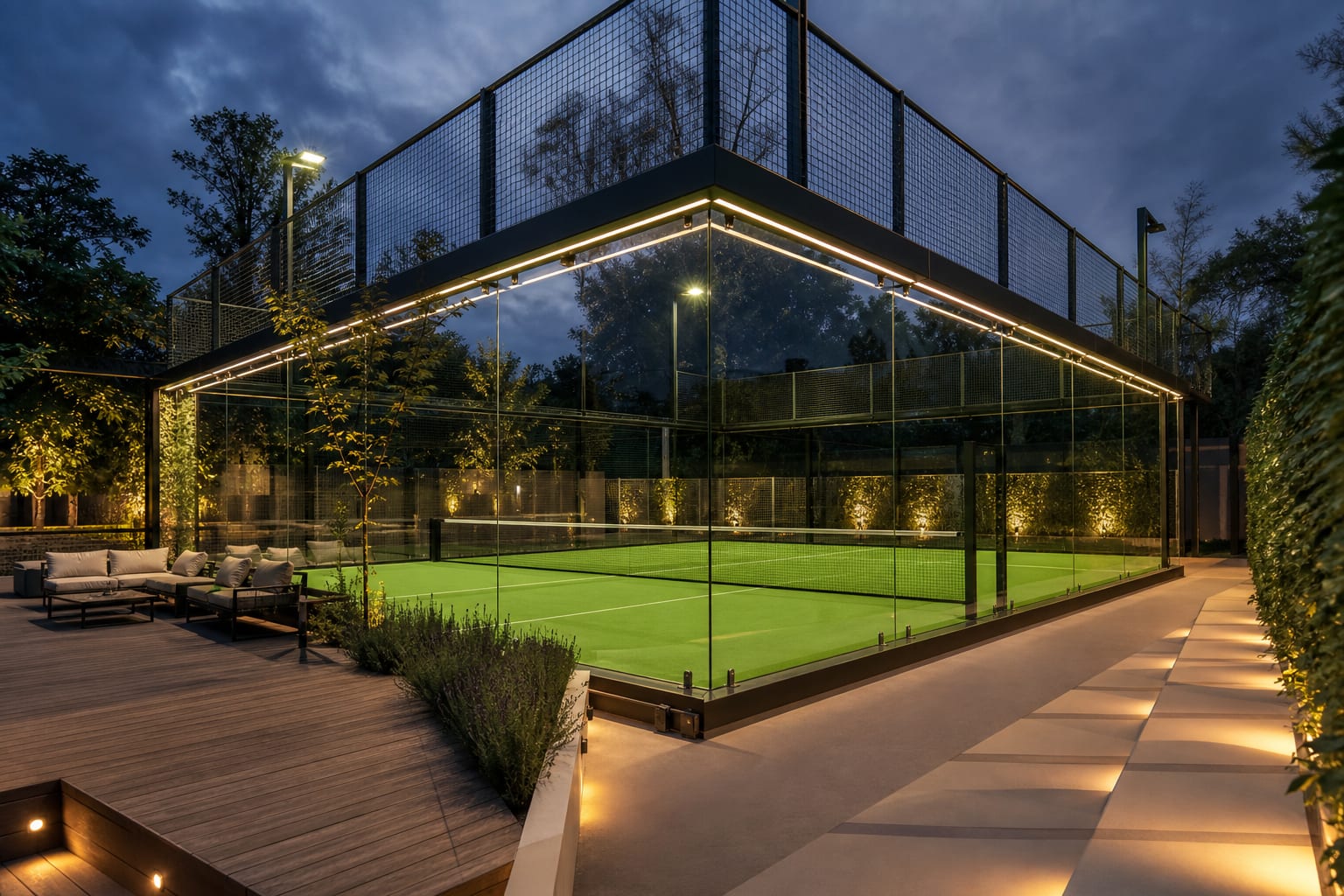 Padel Court Glass Walls — Padel Construction UK