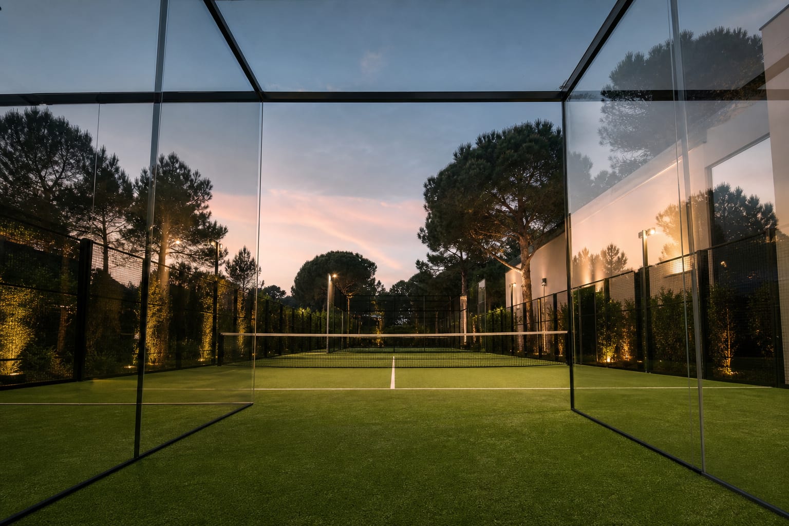 Padel Court Glass Walls in detail — Padel Construction UK