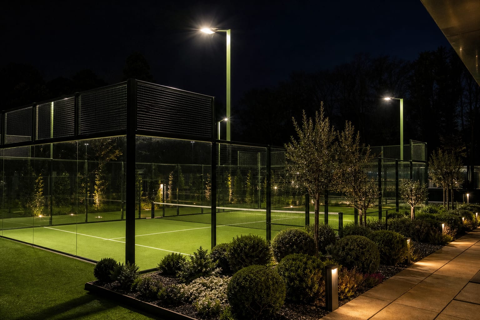 Padel Court Lighting — Padel Construction UK