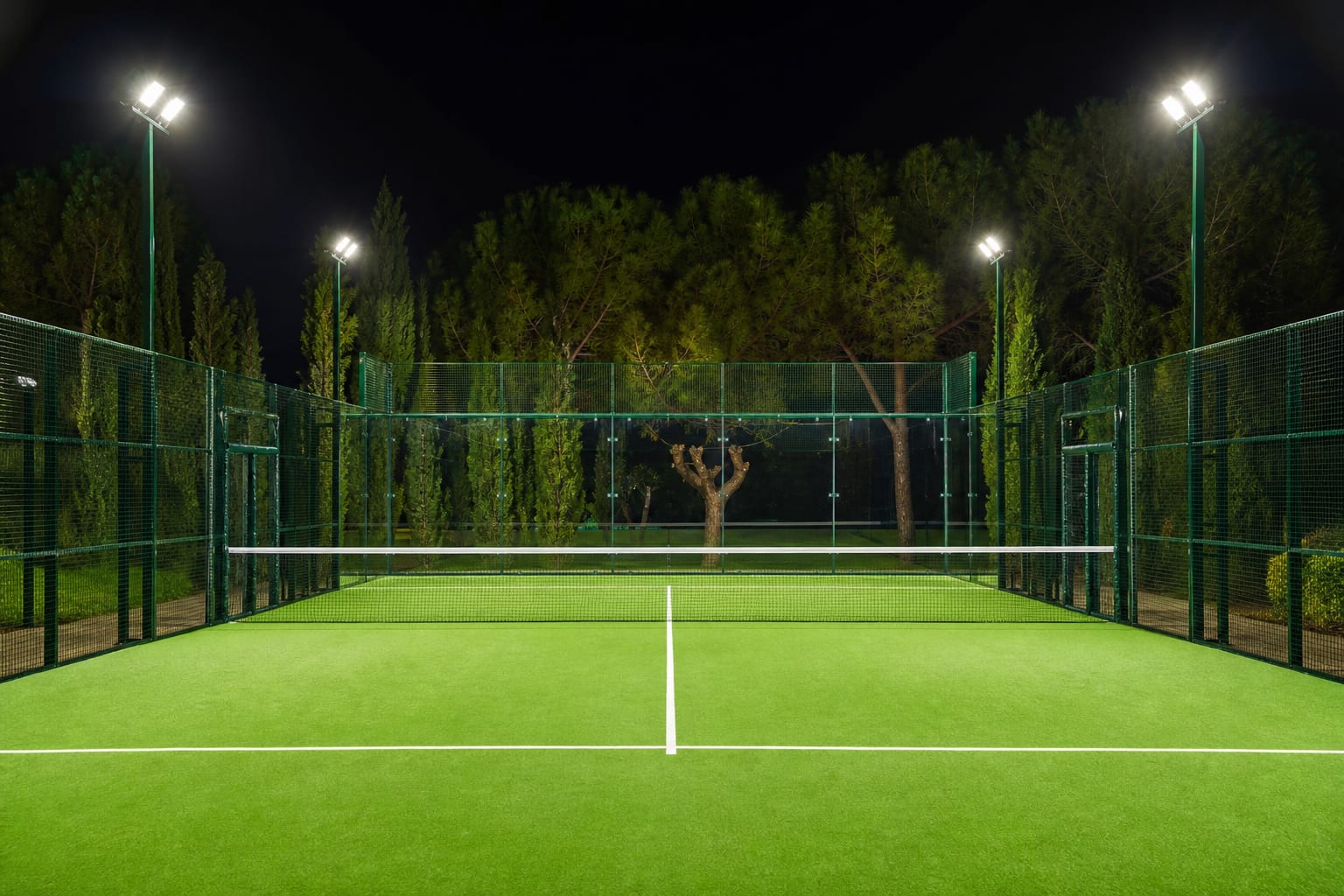 Padel Court Lighting in detail — Padel Construction UK