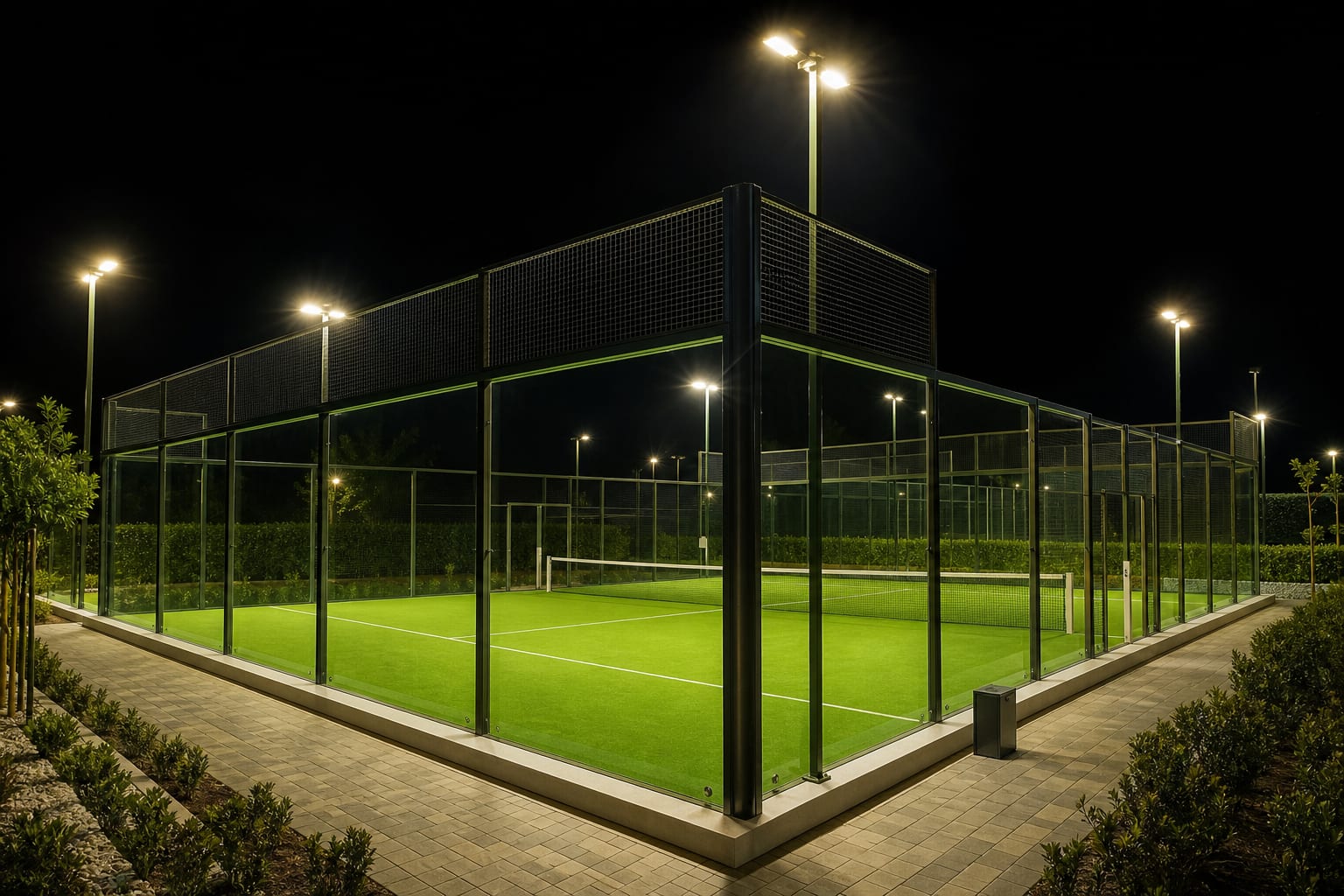 Padel Court Lighting Repairs in detail — Padel Construction UK