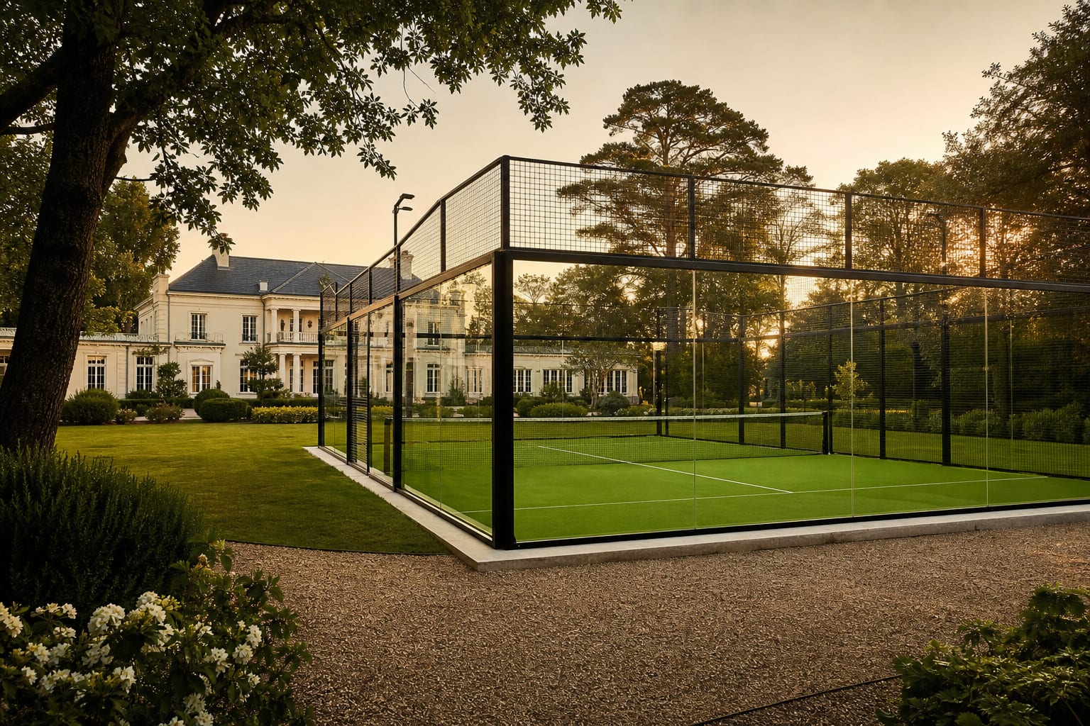 Private Estate Padel Courts in detail — Padel Construction UK