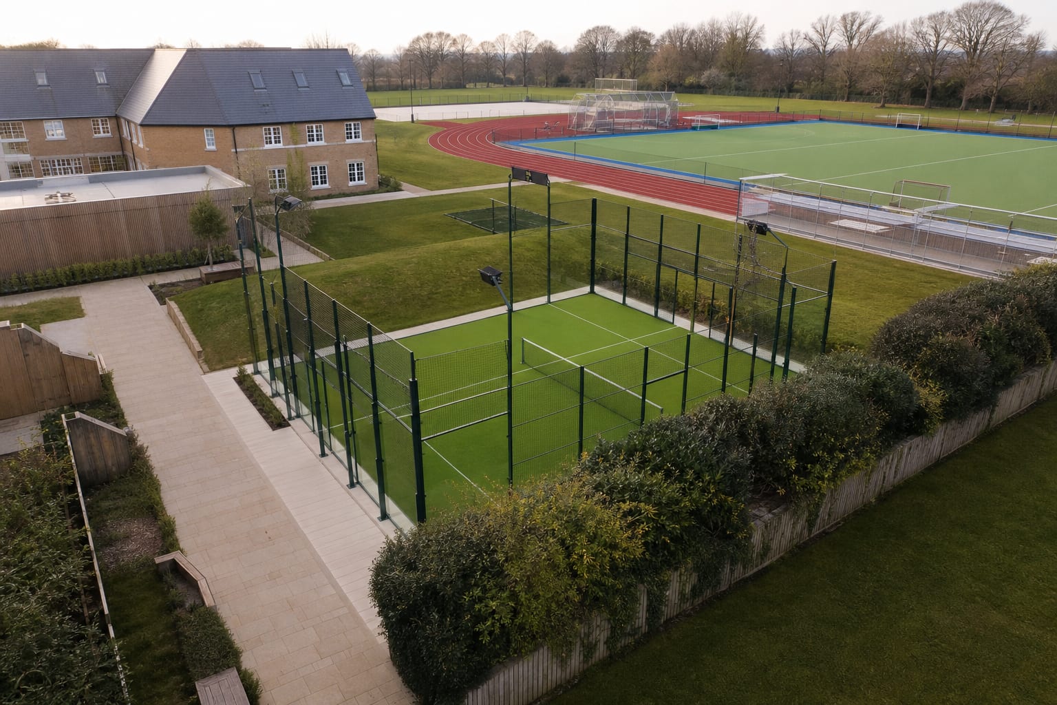 School Padel Courts in detail — Padel Construction UK